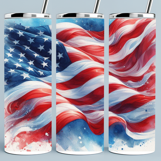 Patriotic Pride USA Flag tumbler