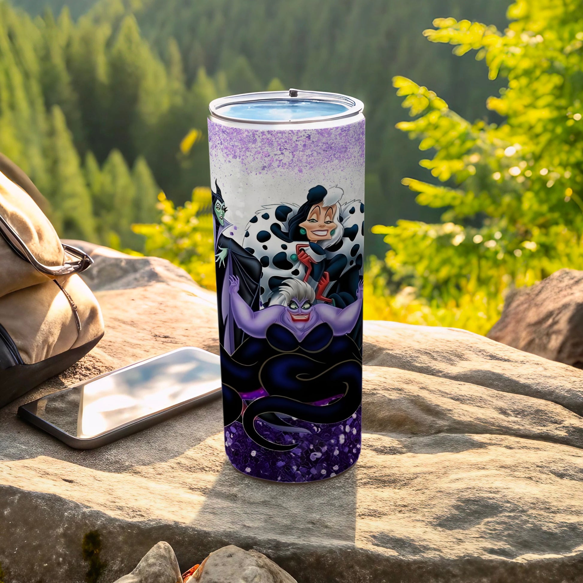 Villain Character Tumbler With Purple Accent Design