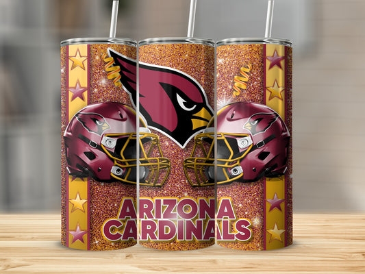 Arizona Cardinals Helmets Mascot Design Gold Tumblers
