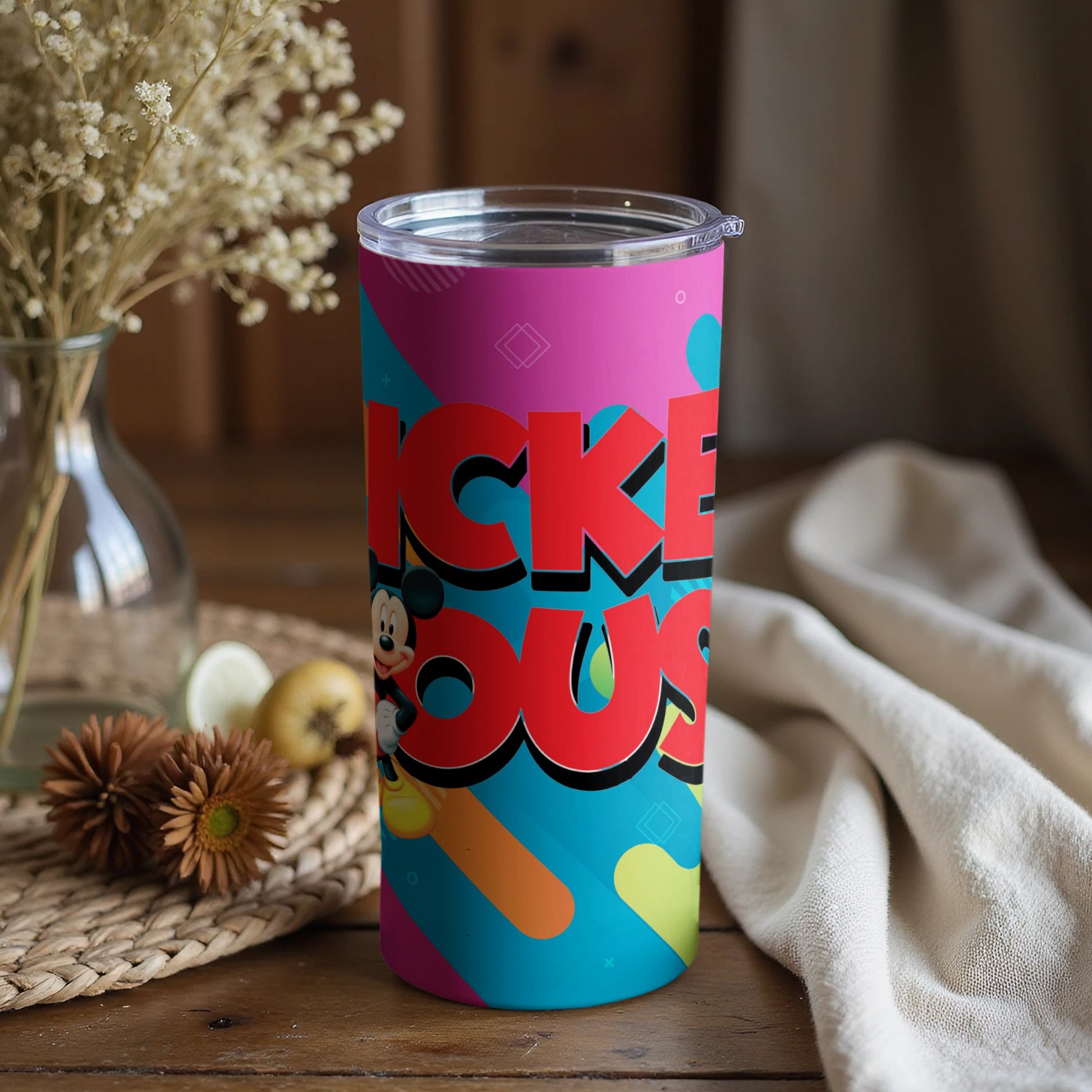 Colorful Mickey Mouse Themed Tumbler Cup for All Ages