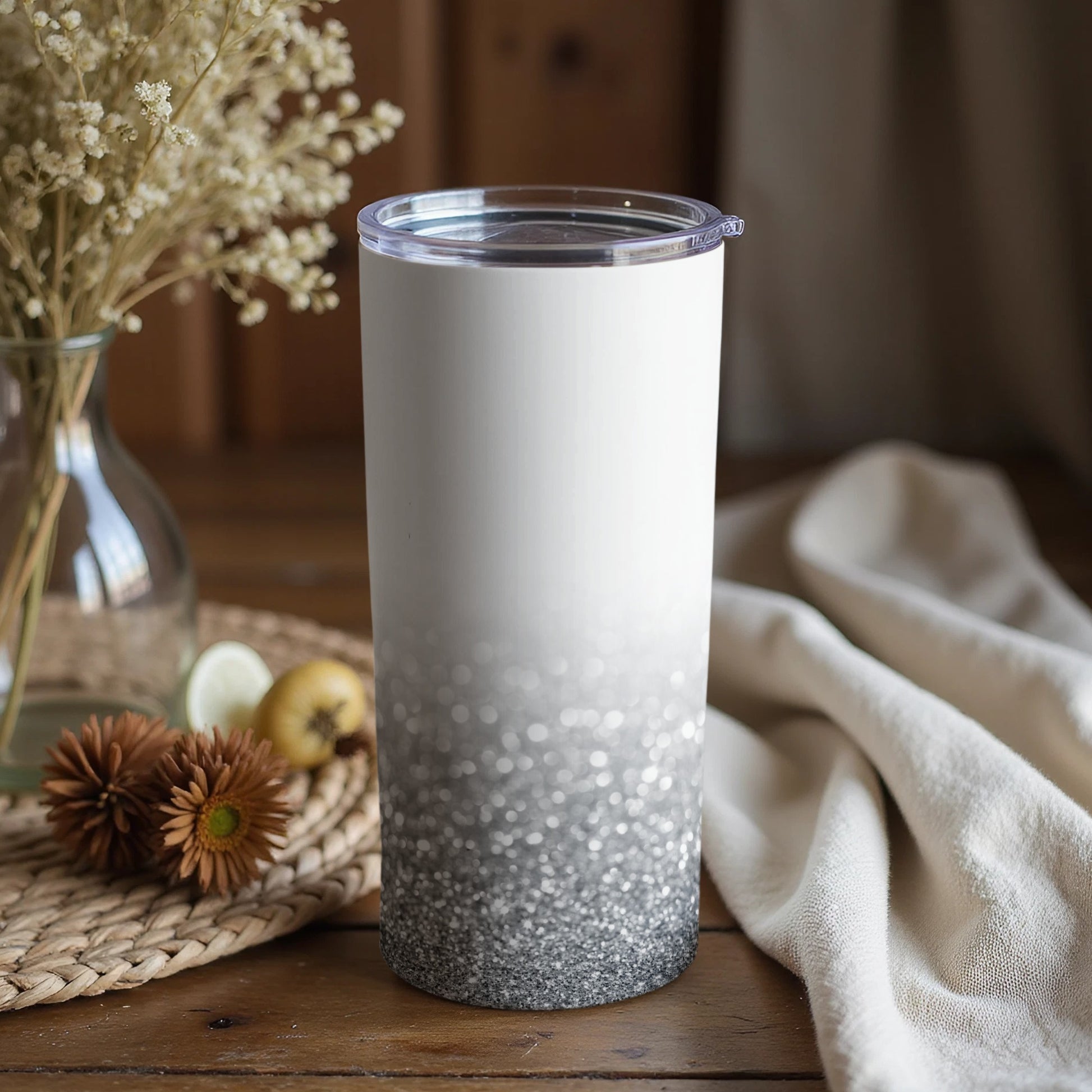 Stylish Gradient Glittery Effect Tumbler for Everyday Use