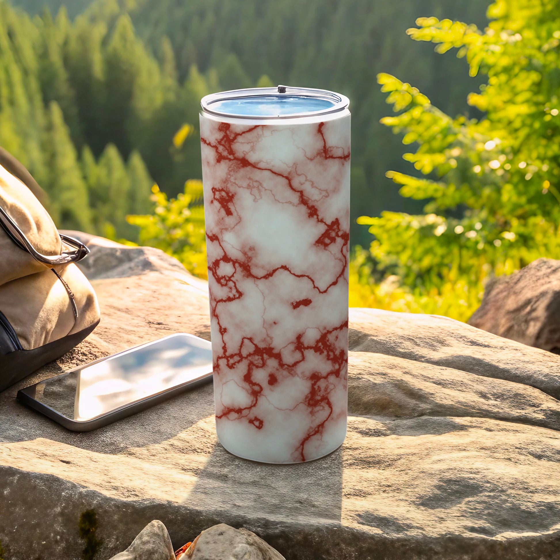 Red White Marble Pattern Tumbler product type