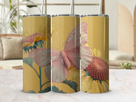 Pink butterfly vibrant yellow sunflower design product type
butterfly tumbler
pink butterfly
sunflower tumbler
yellow sunflowers
floral design
nature print
summer vibes
spring collection
garden aesthetic
yellow tumbler
drinkware gift
insulated cup
travel cup
beverage tumbler
butterfly print
sunflower art
pink aesthetic
vibrant design
nature lover
insect motif