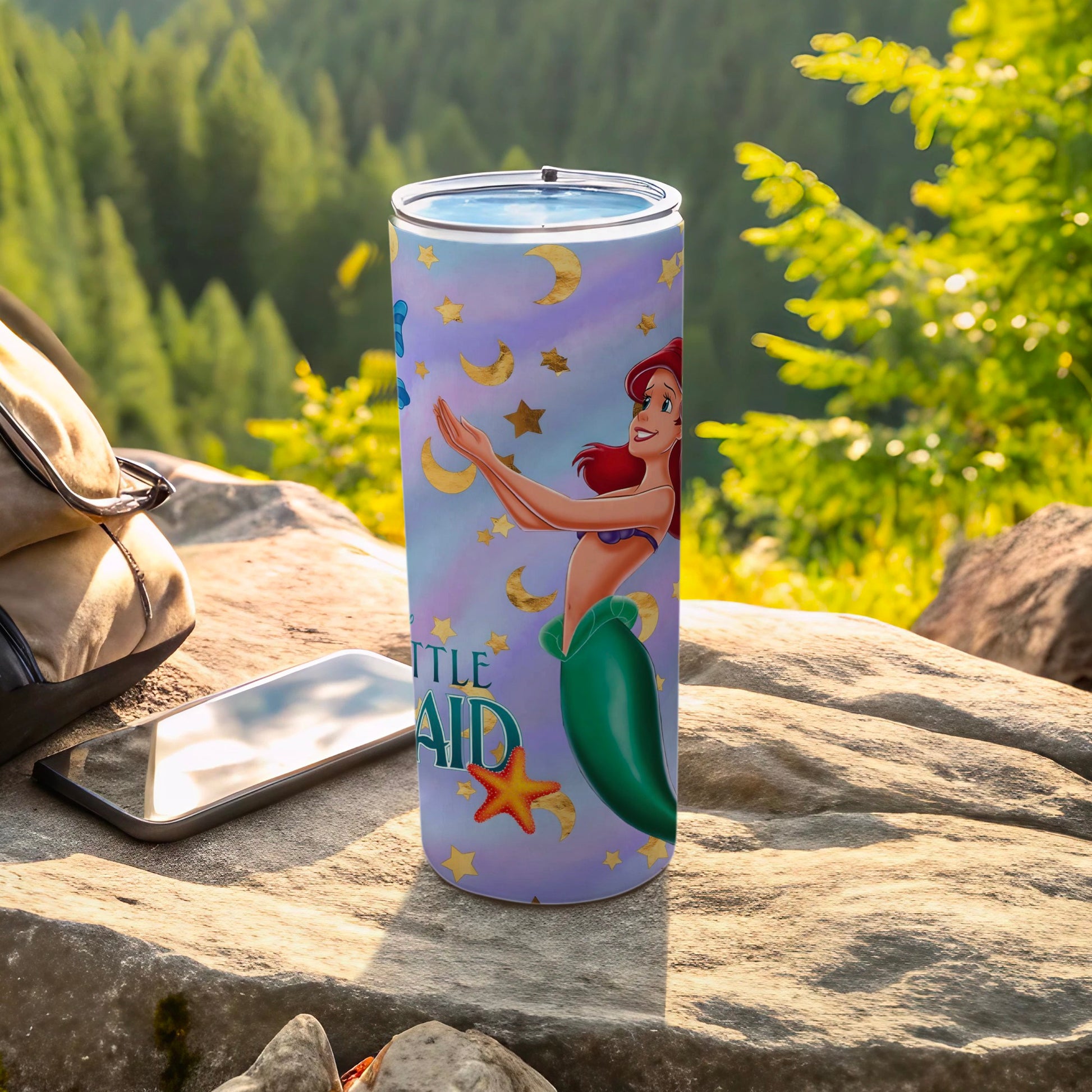 The Little Mermaid Tumbler with Ariel Outdoor Scene
