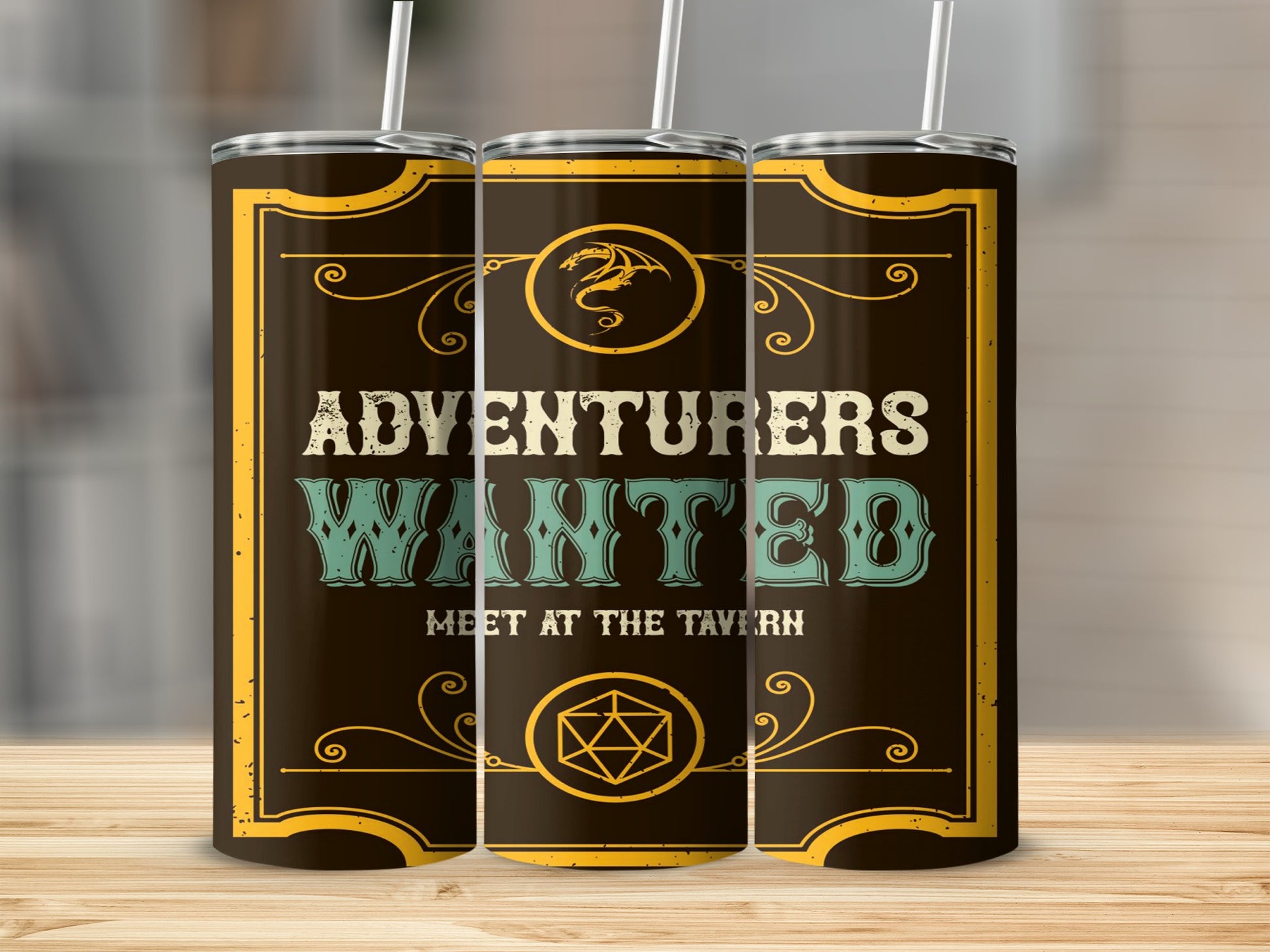 Adventurers Wanted Meet At The Tavern design tumbler