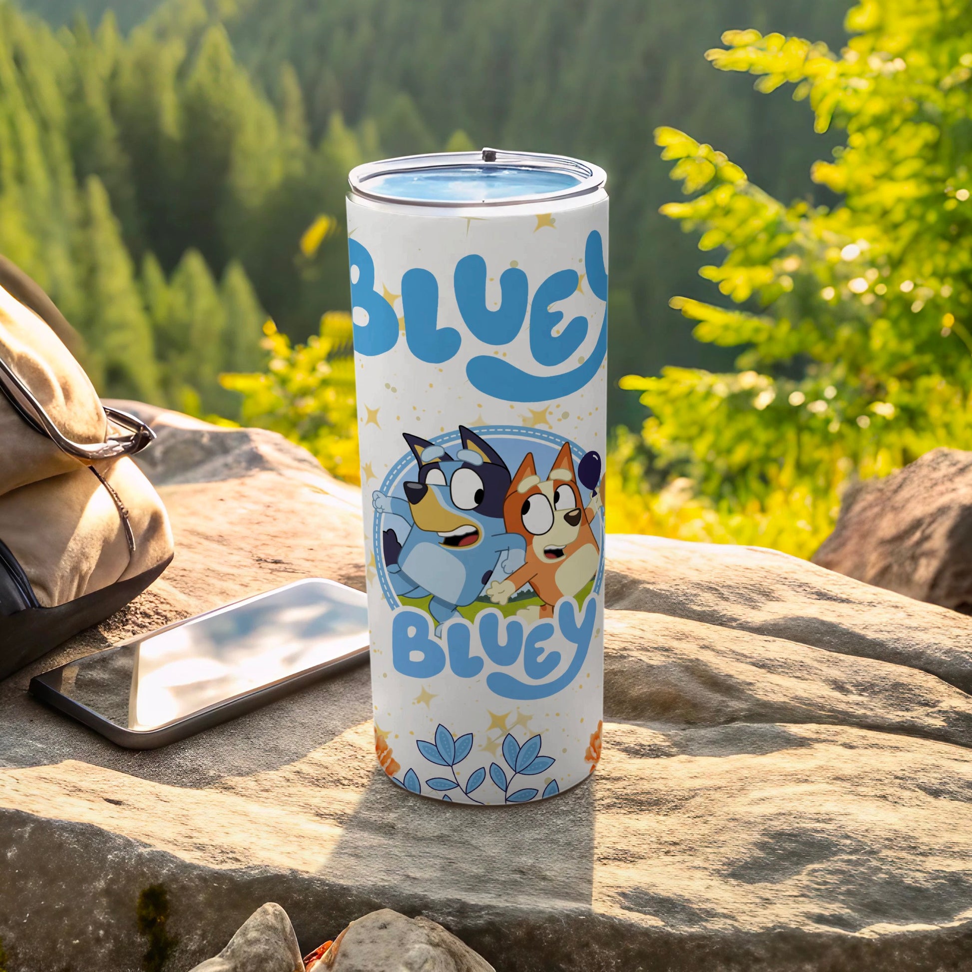 Bluey and Bingo Travel Tumbler for Outdoor Adventures