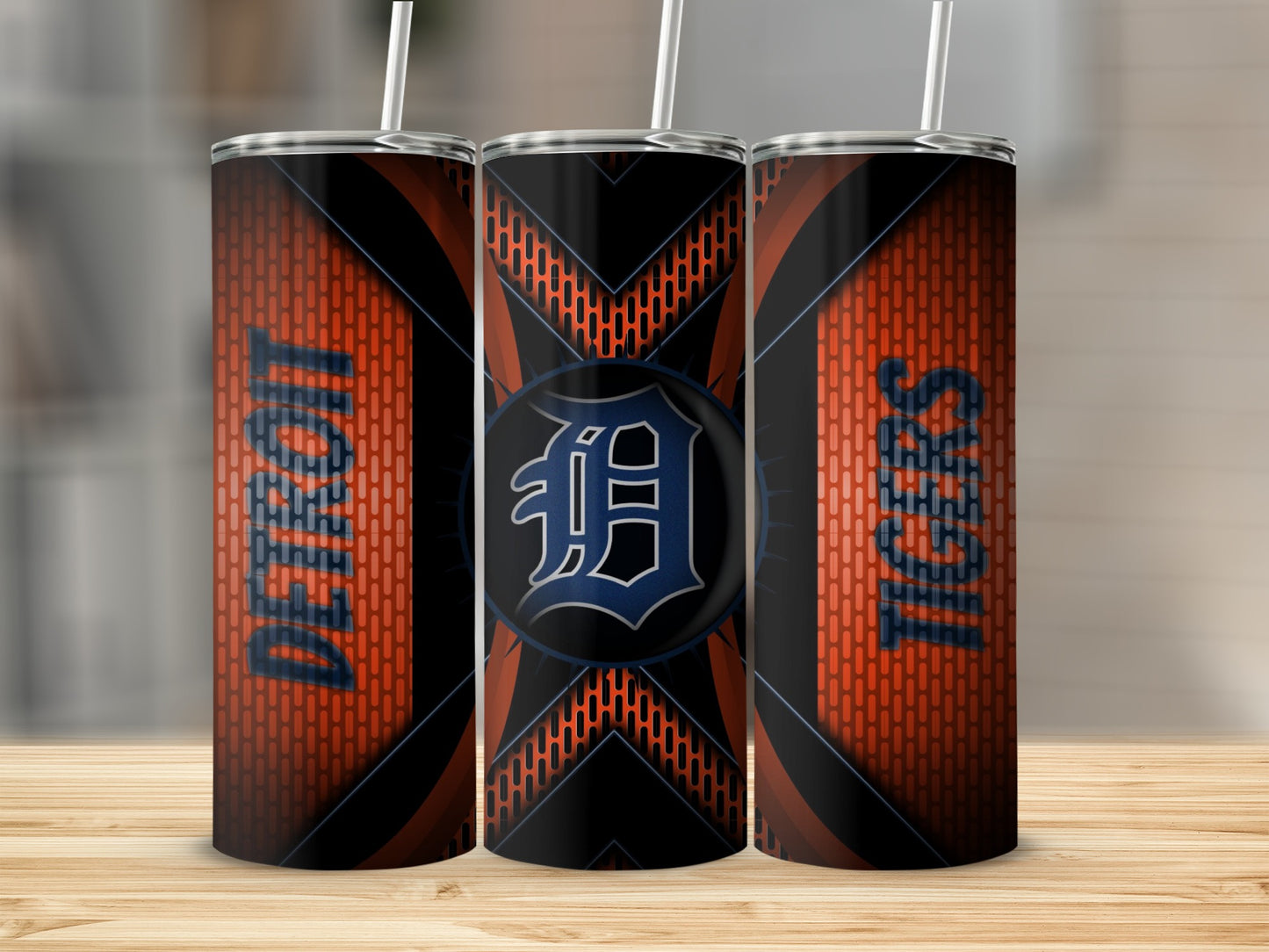Detroit Tigers Team Insignia Artistic Design Tumblers