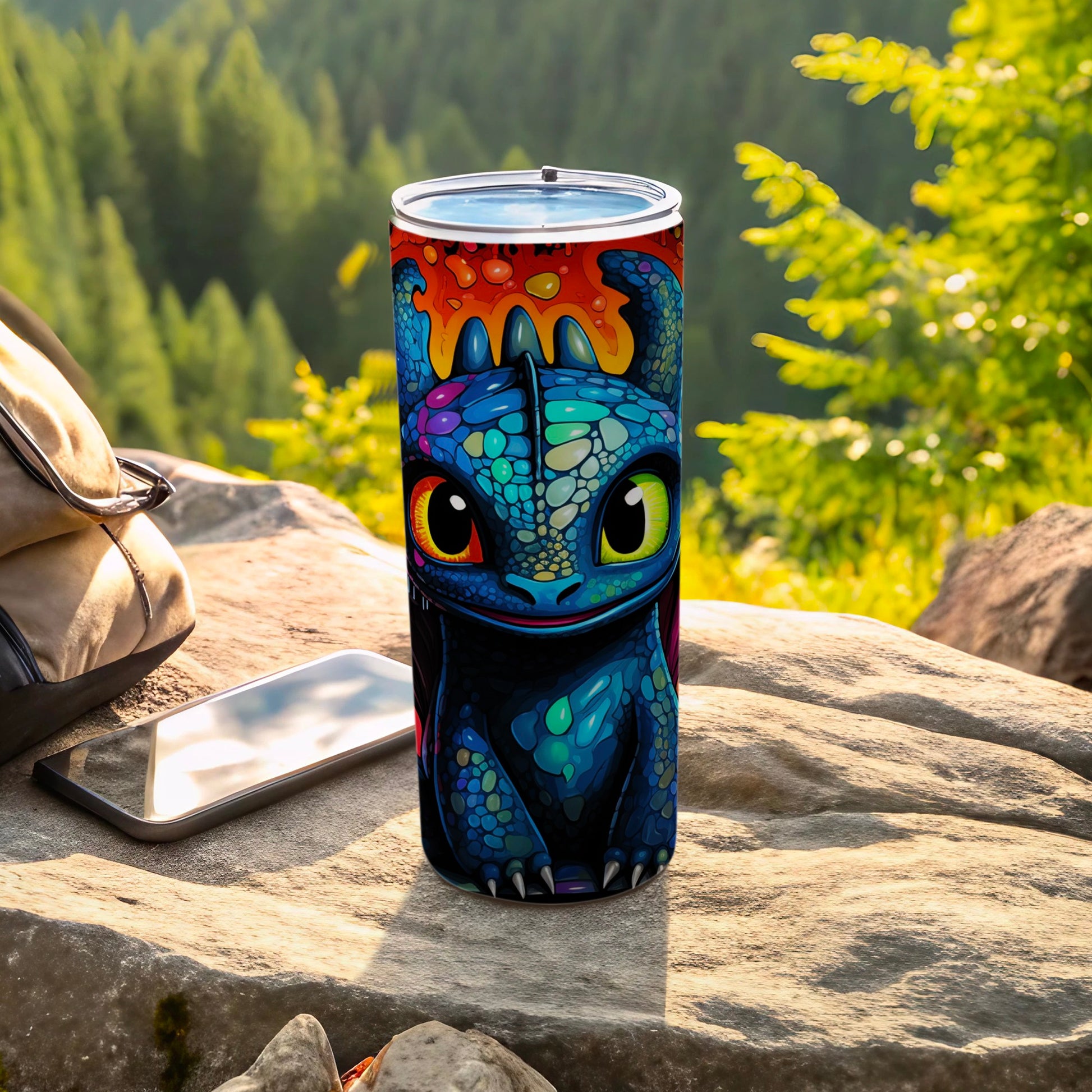 Colorful Dragon Insulated Tumbler Travel Mug for Adventures