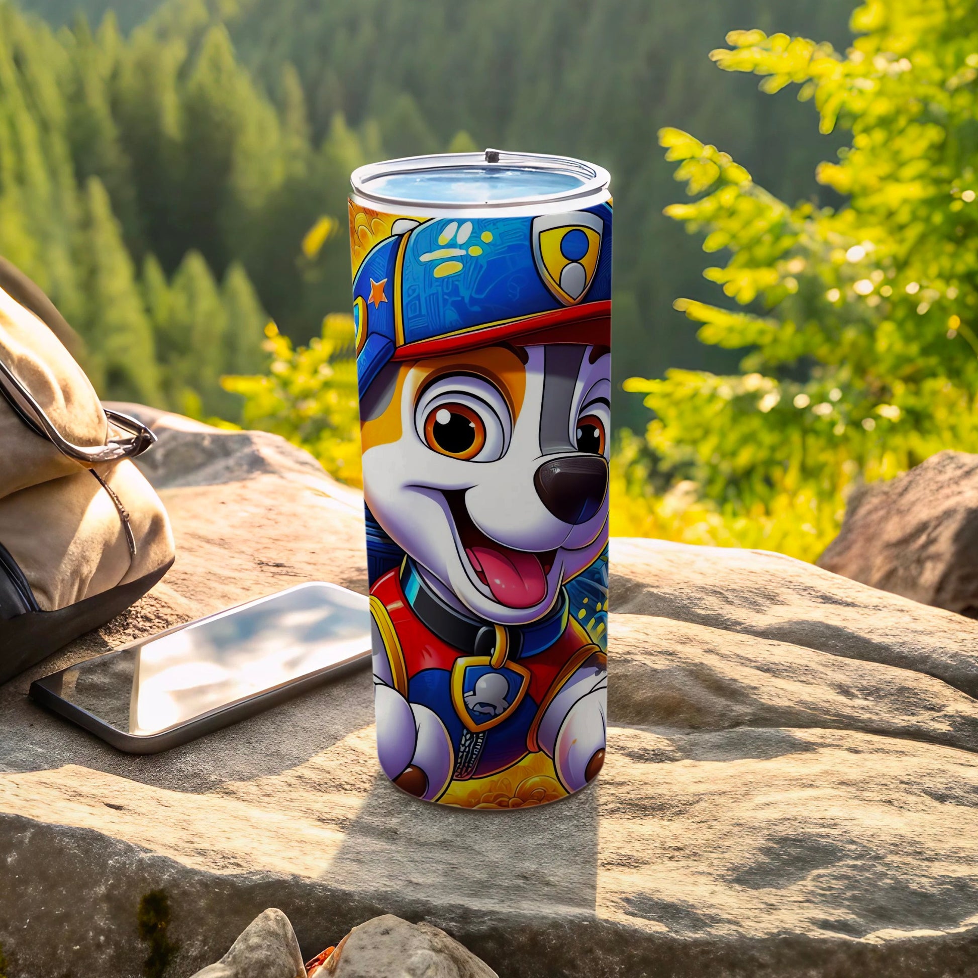 Colorful Cartoon Dog Character Design Tumbler Cup