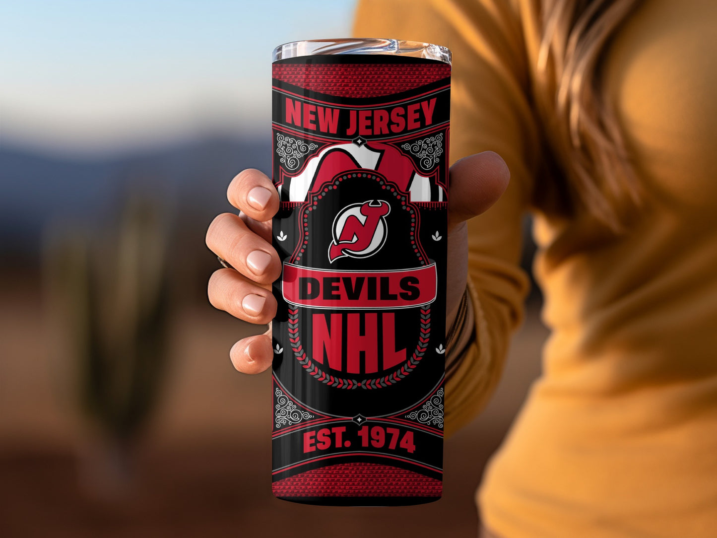 New Jersey Devils NHL Est 1974 Official Logo Tumbler