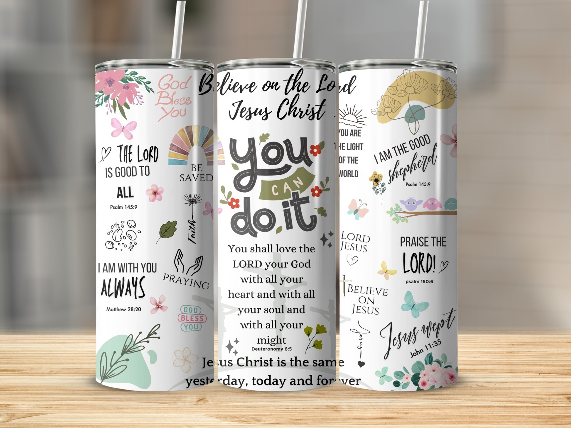 Inspirational Christian Motivational Quotes Tumbler Product