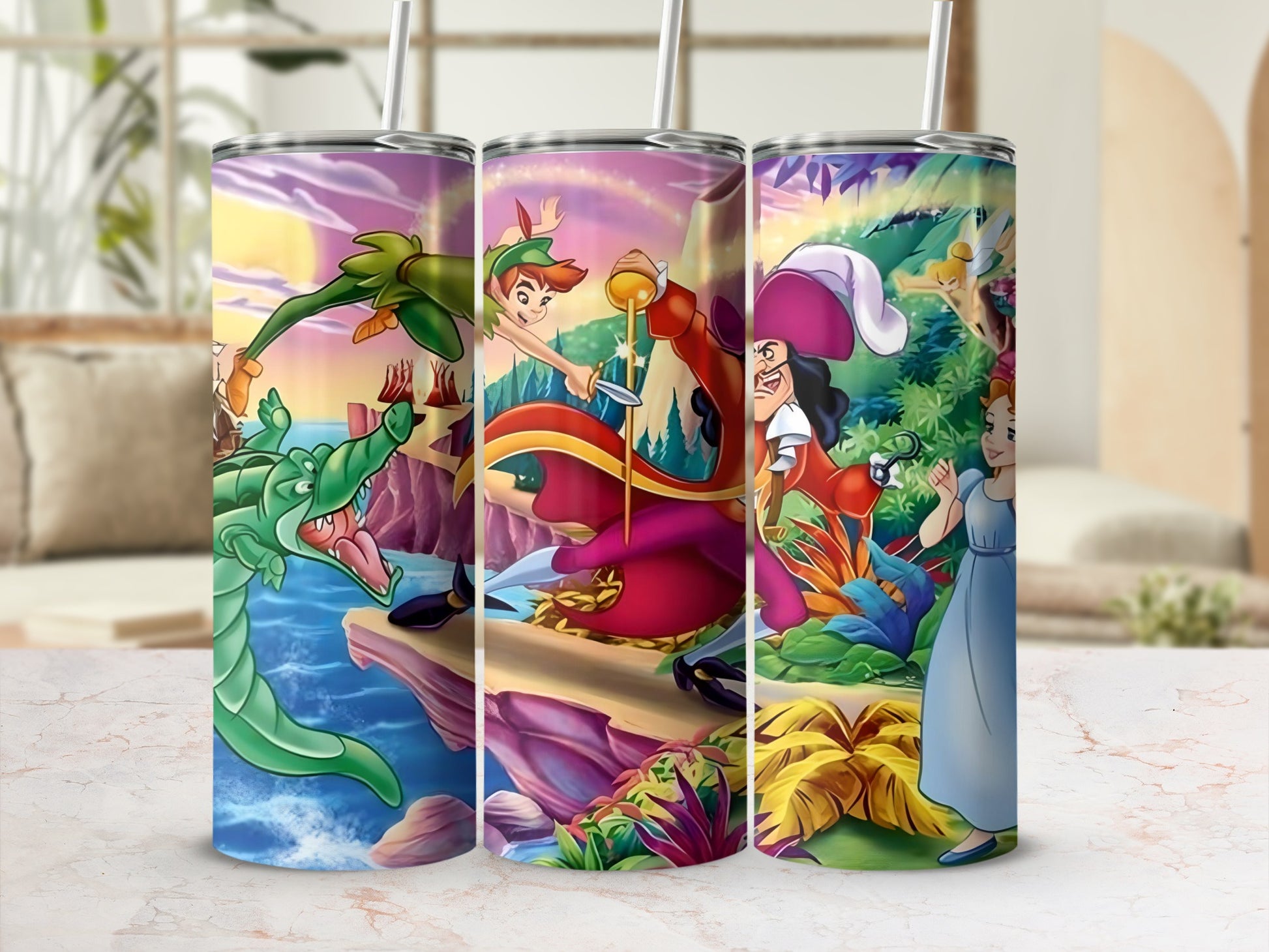 Adventure Scene Featuring Iconic Characters Tumbler