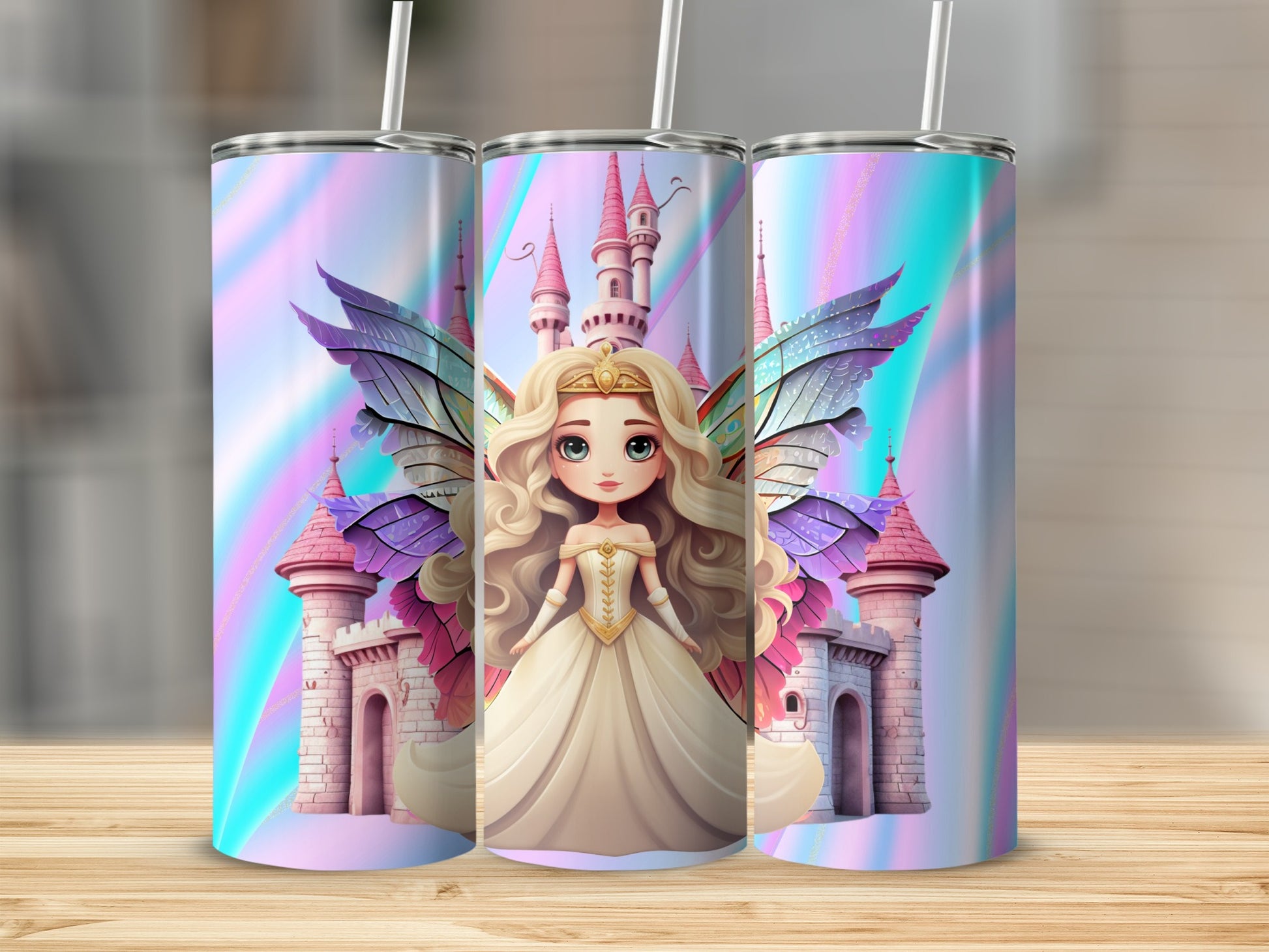 Magical Fairy Princess with Castle Tumbler Cup
