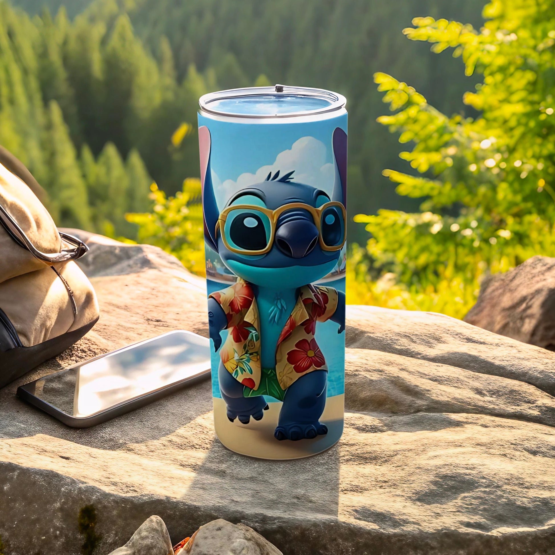 Tropical Cartoon Character Adventure Travel Tumbler