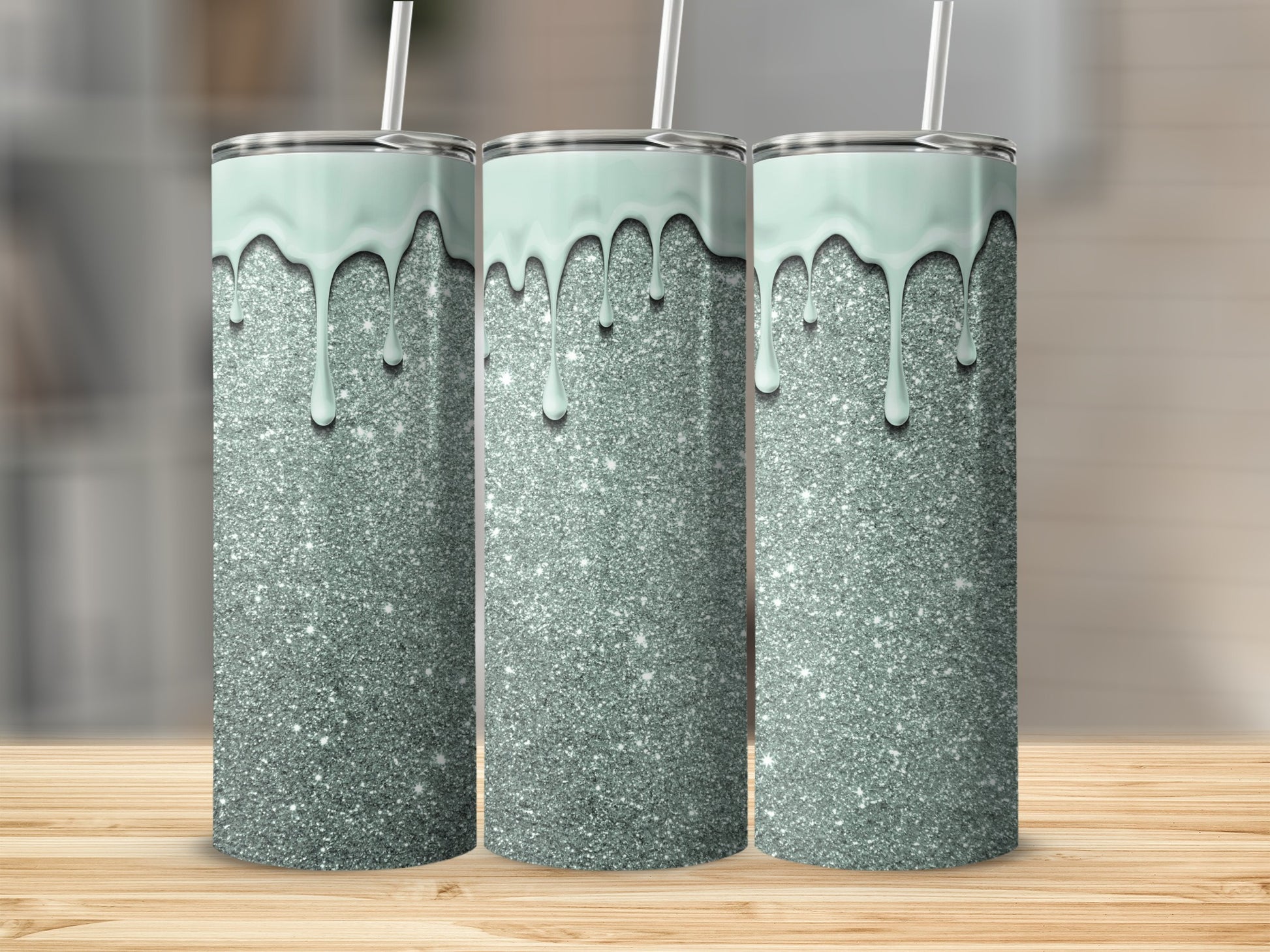 Glittery Ice Cream Drip Tumbler Perfect for Everyday