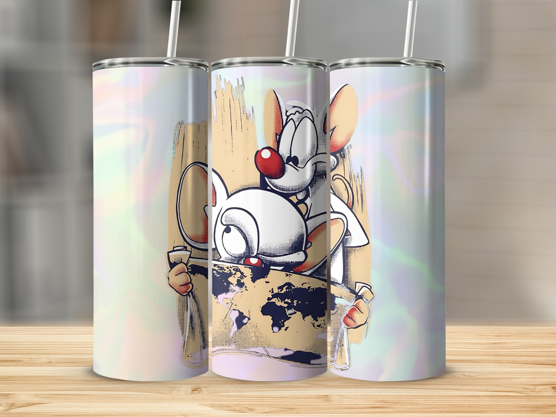 Cartoon Character Abstract Design Tumbler Cup