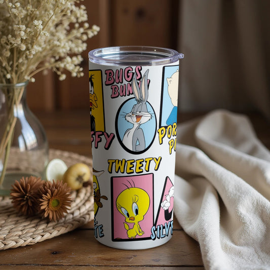 Looney Tunes Character Collage Travel Tumbler Cup