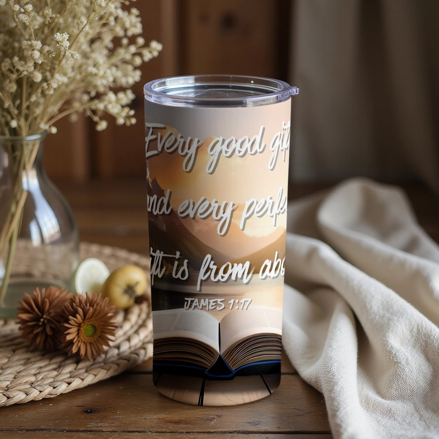 James 1:17 Scenic Tumbler Religious Quote Drinkware