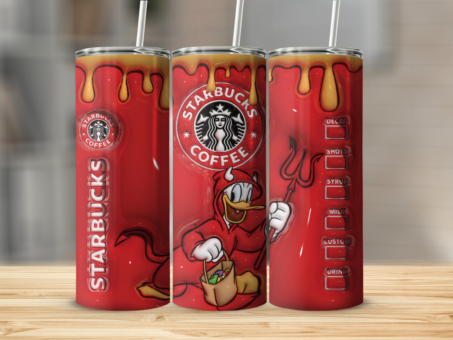 Funny Coffee-Themed Character Tumbler for Beverages