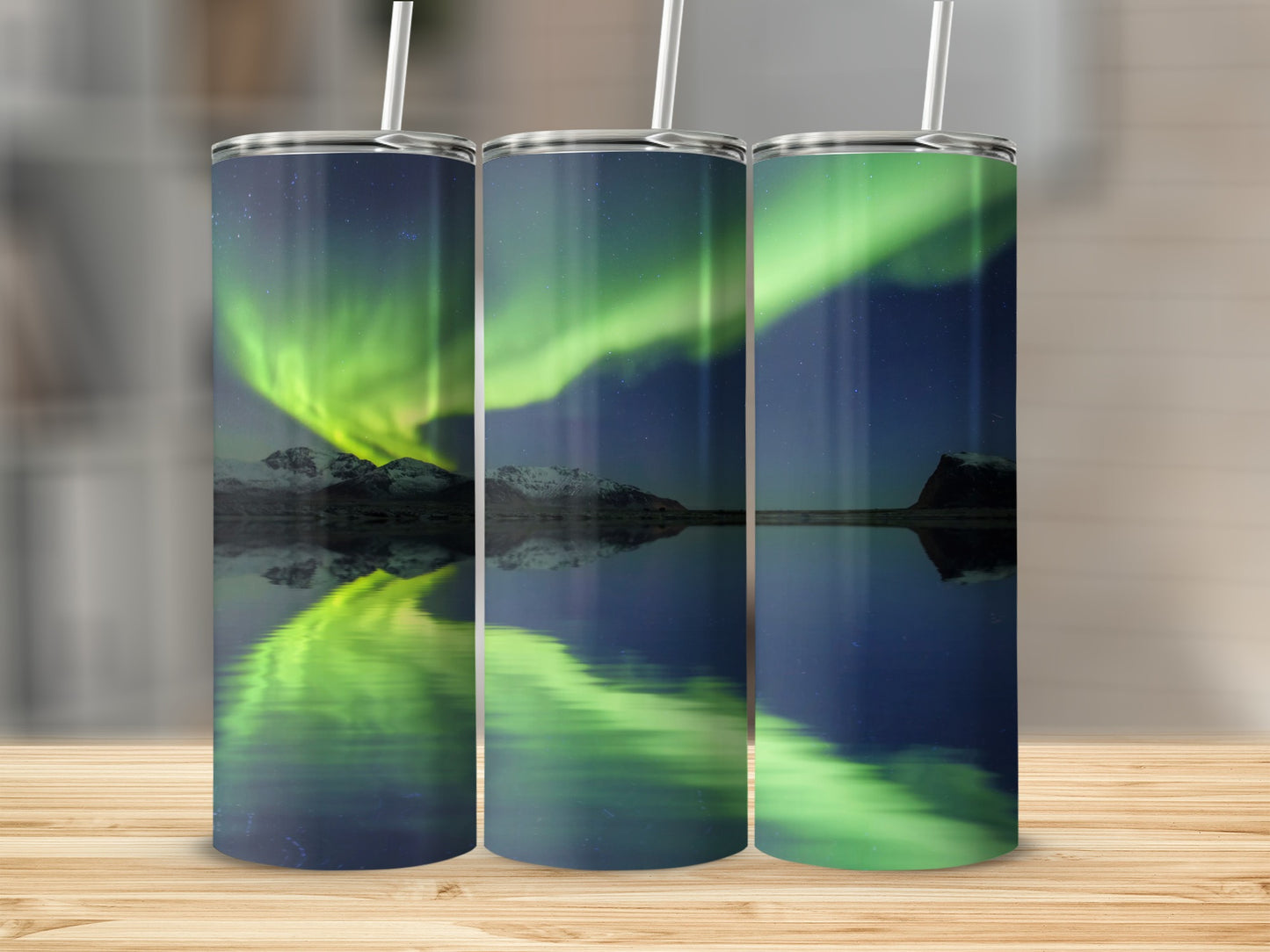 Northern Lights Scenic Design Tumbler Cup Product