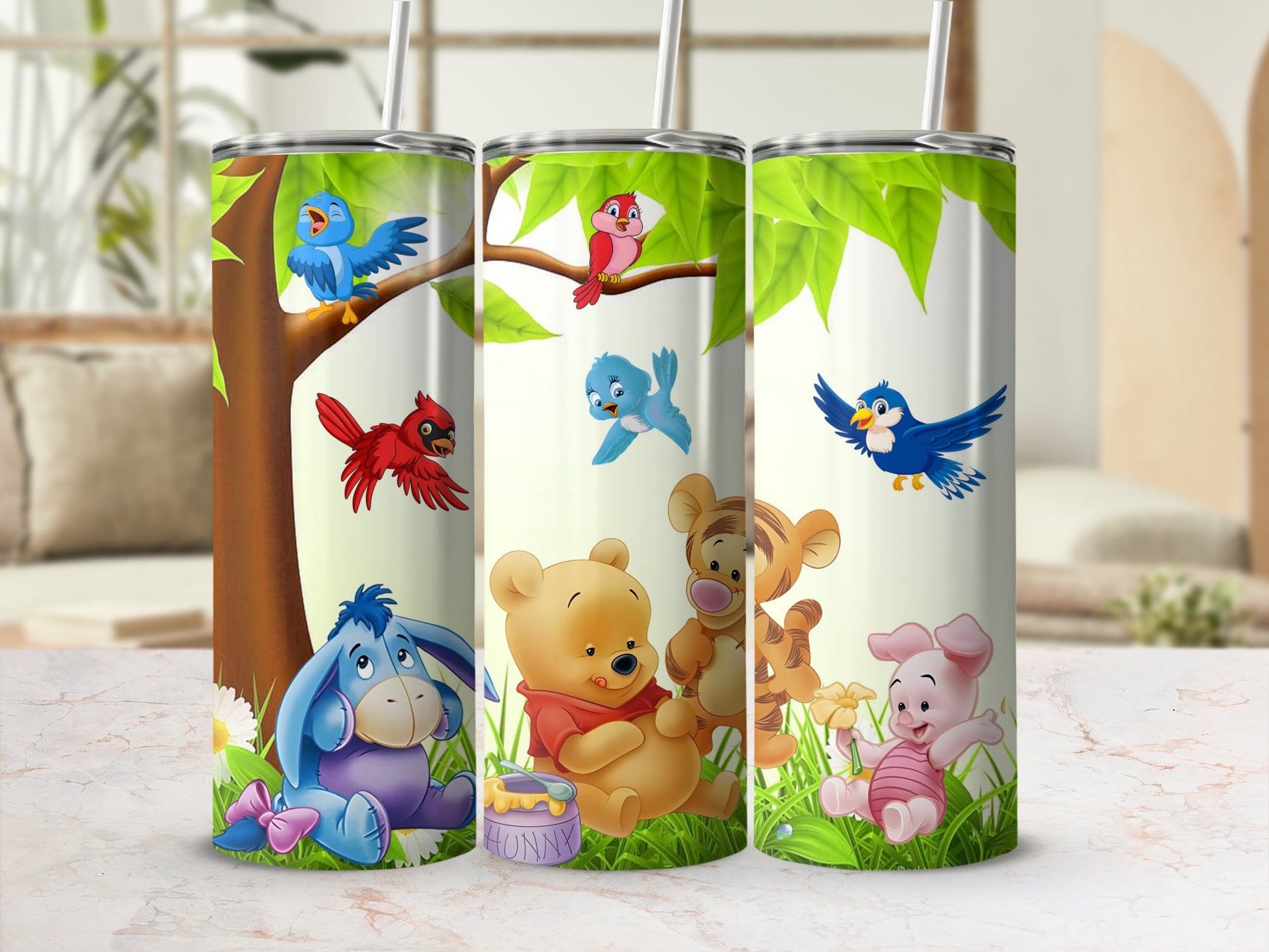 Adorable Cartoon Character Stainless Steel Tumbler Cup