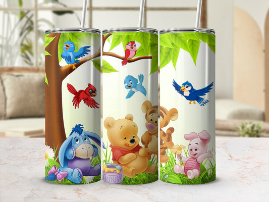Adorable Cartoon Character Stainless Steel Tumbler Cup