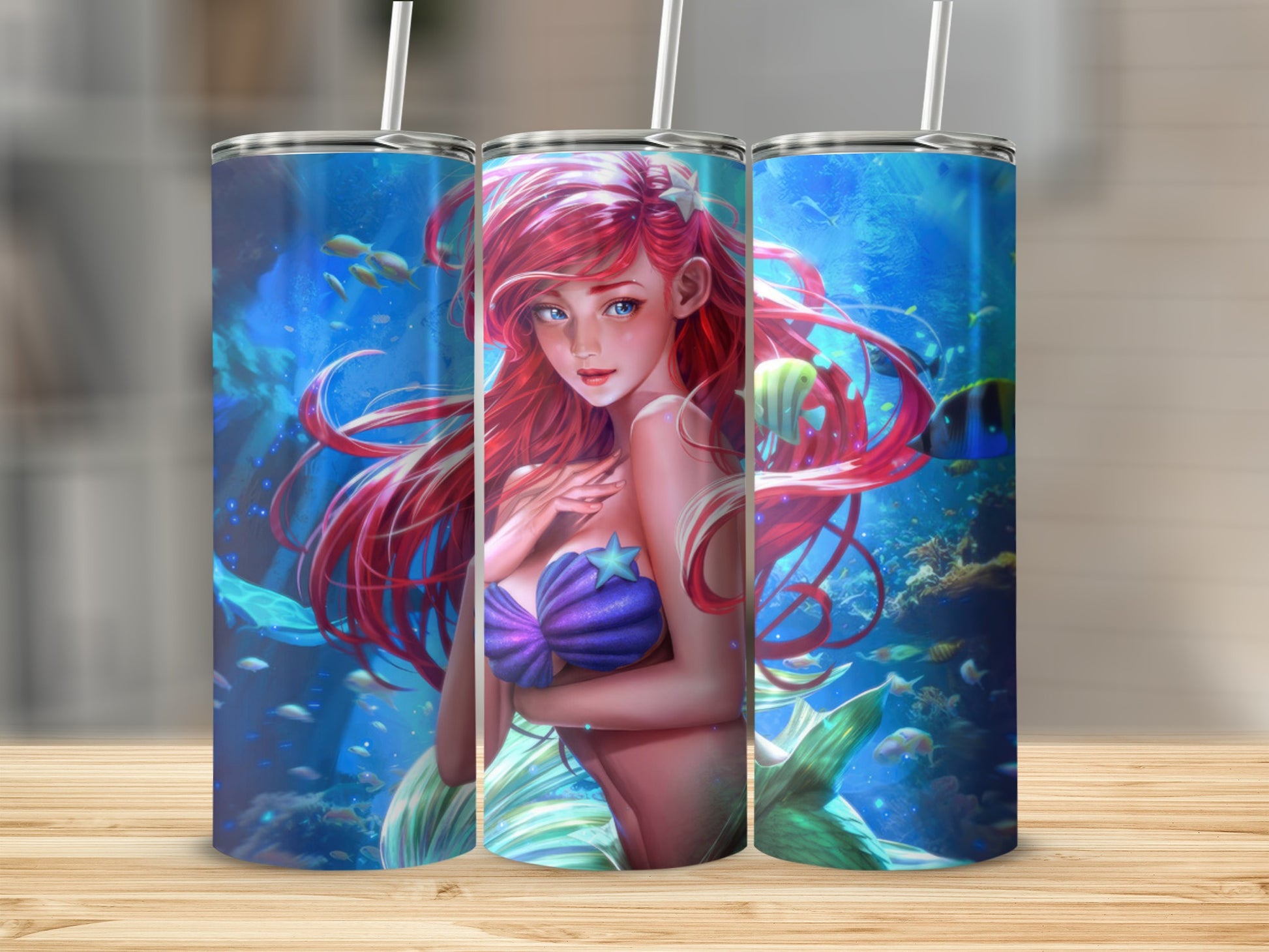 Enchanting Mermaid under the Sea Graphic Tumbler Cup
