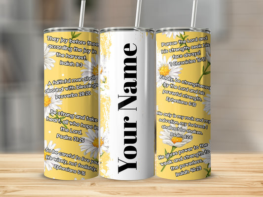 Inspirational Quotes Customizable Skinny Tumbler