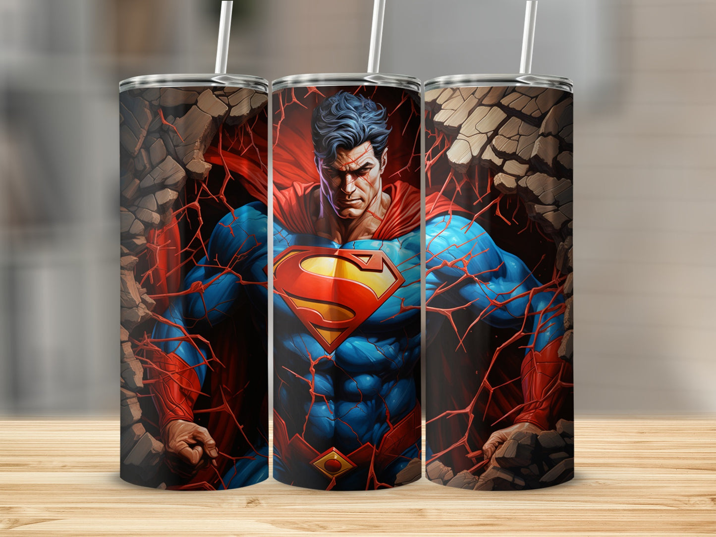 Superhero Tumbler Cup with Bold Graphic Design