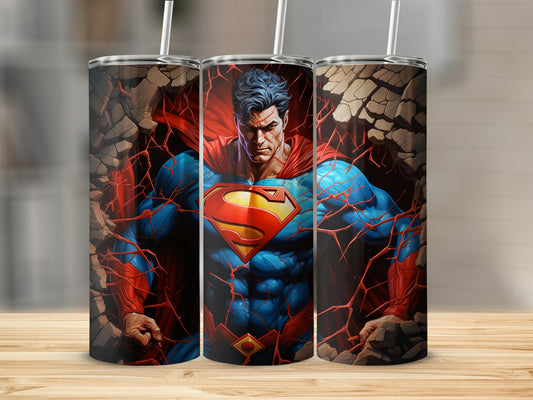 Superhero Tumbler Cup with Bold Graphic Design