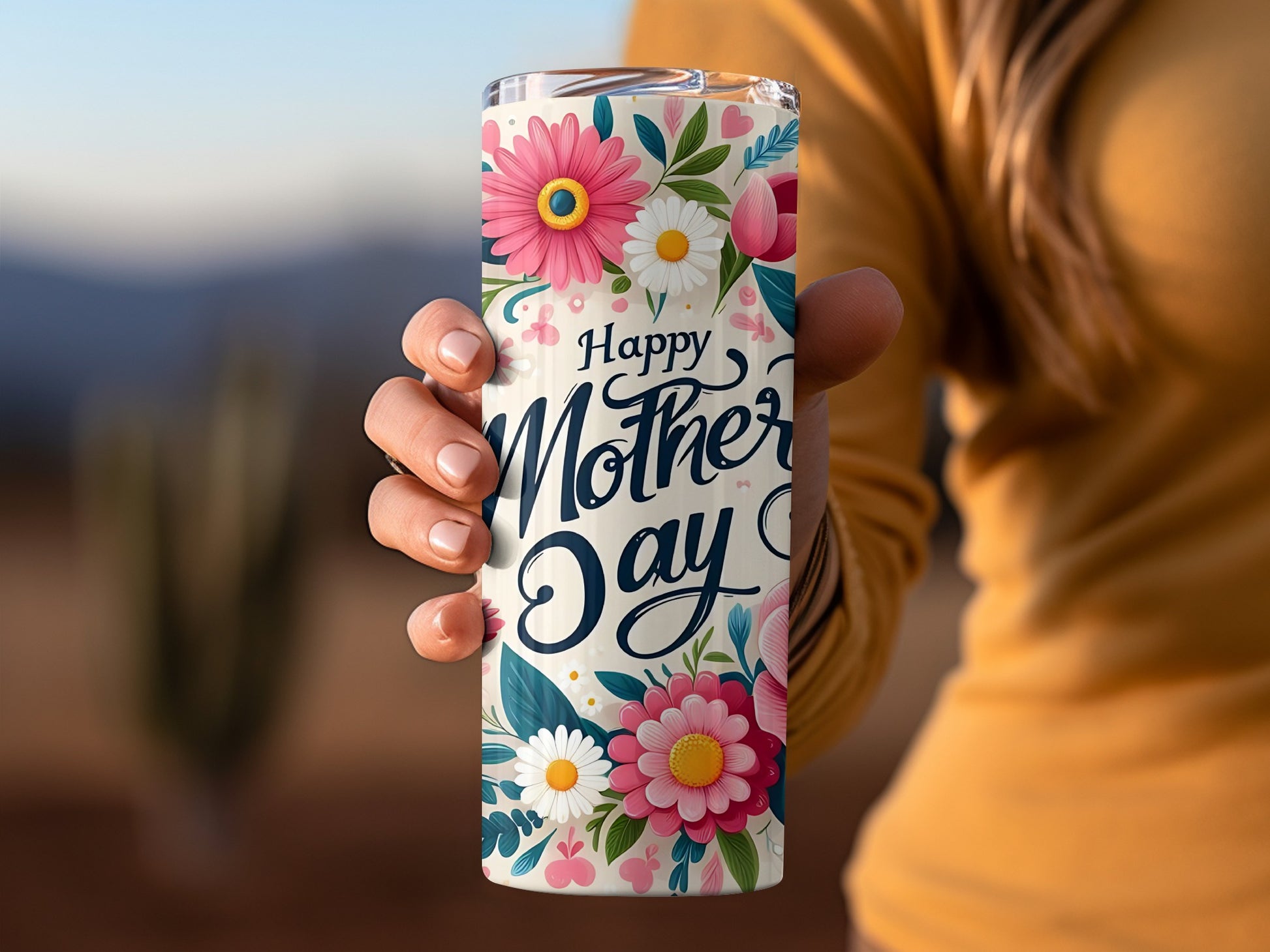 Happy Mother's Day Floral Design Tumbler