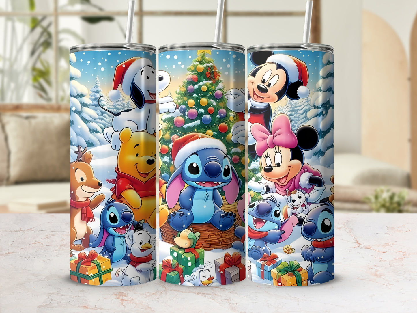 Festive Character Christmas Tumbler for Holiday Cheer
