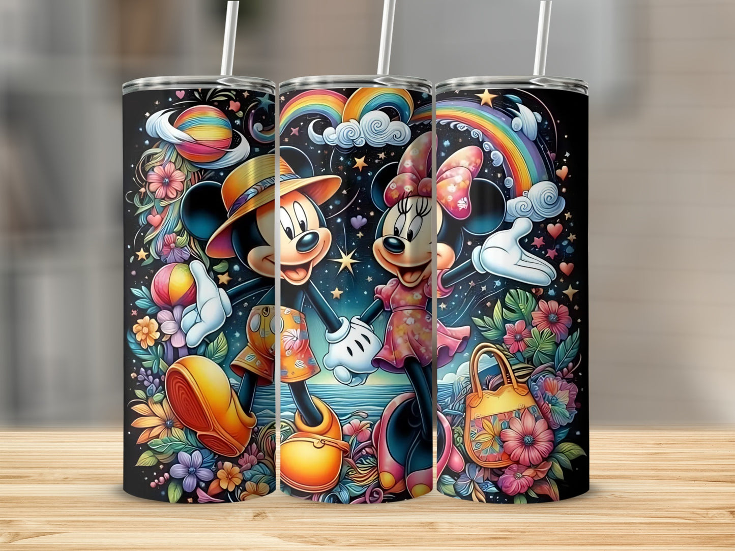 Colorful Cartoon Characters Water Bottle Tumblers