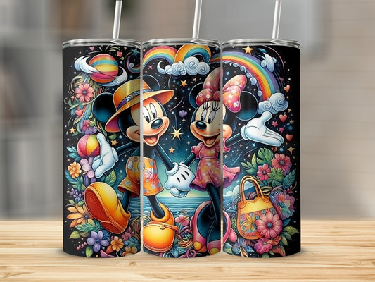 Colorful Cartoon Characters Water Bottle Tumblers