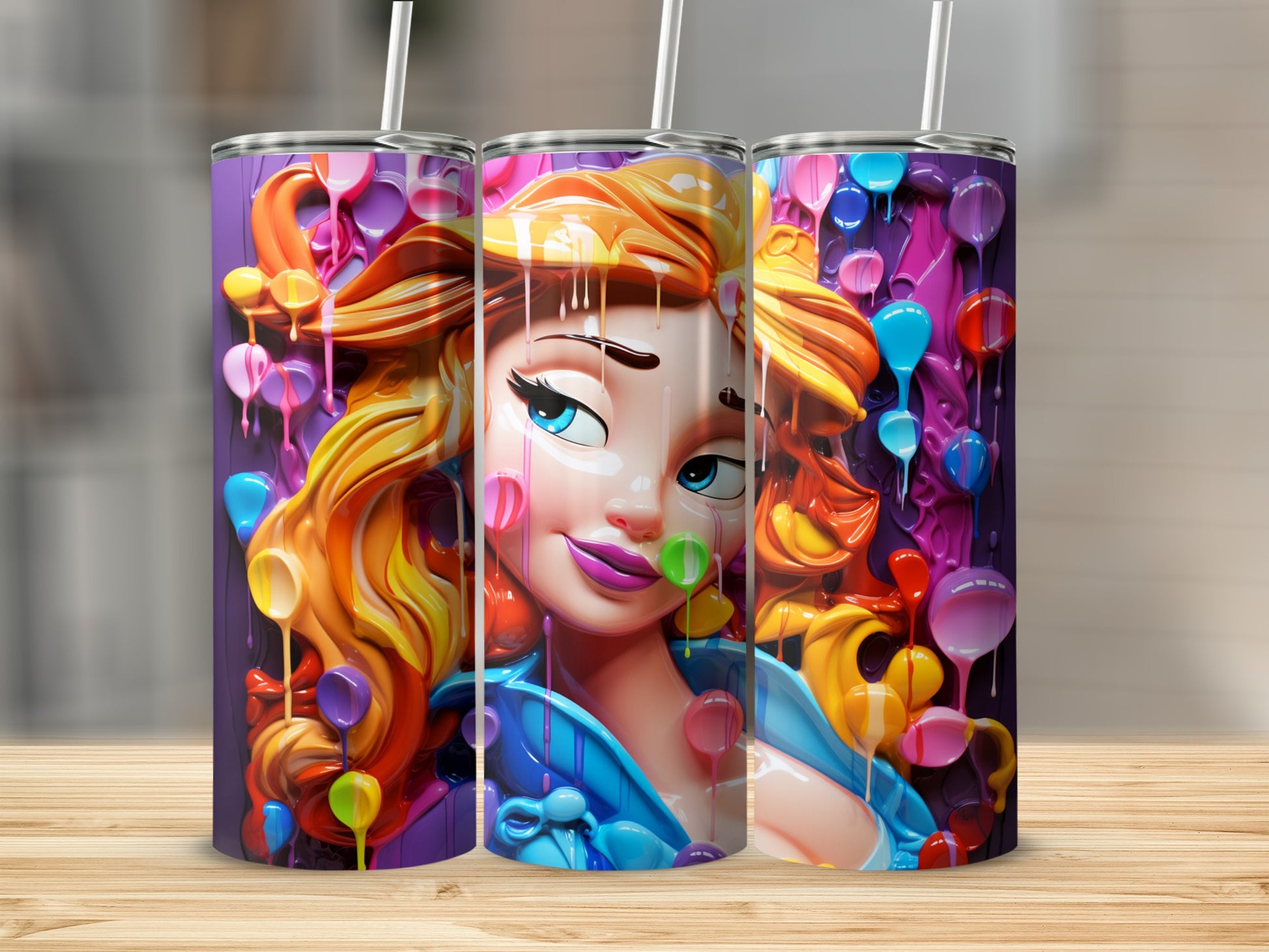Colorful Balloon Character Print Tumbler Cup Product