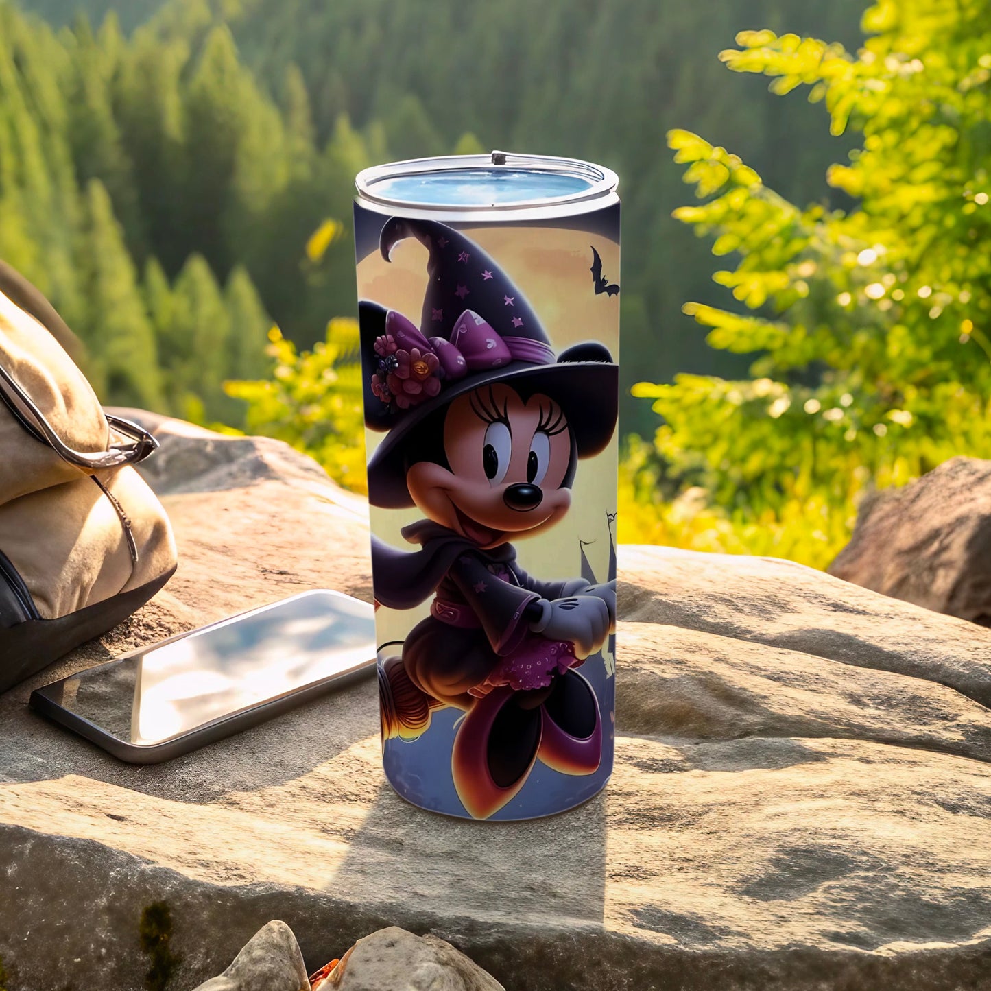 Minnie Mouse Witch Design Tumbler for Halloween Fans