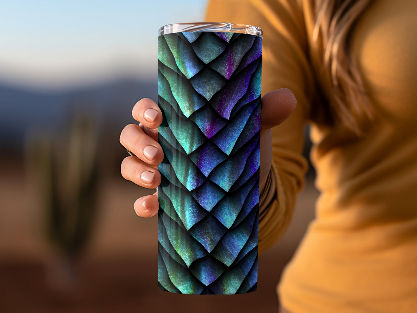 Dragon Scale Pattern Texture Reptilian Aesthetic Colorful Tumblers