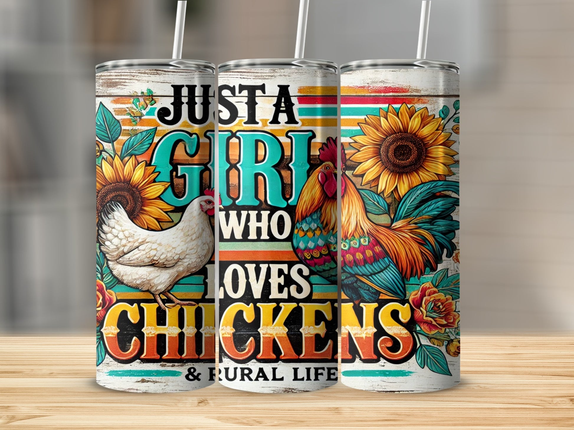Just A Girl Who Loves Chickens and Rural Life tumbler