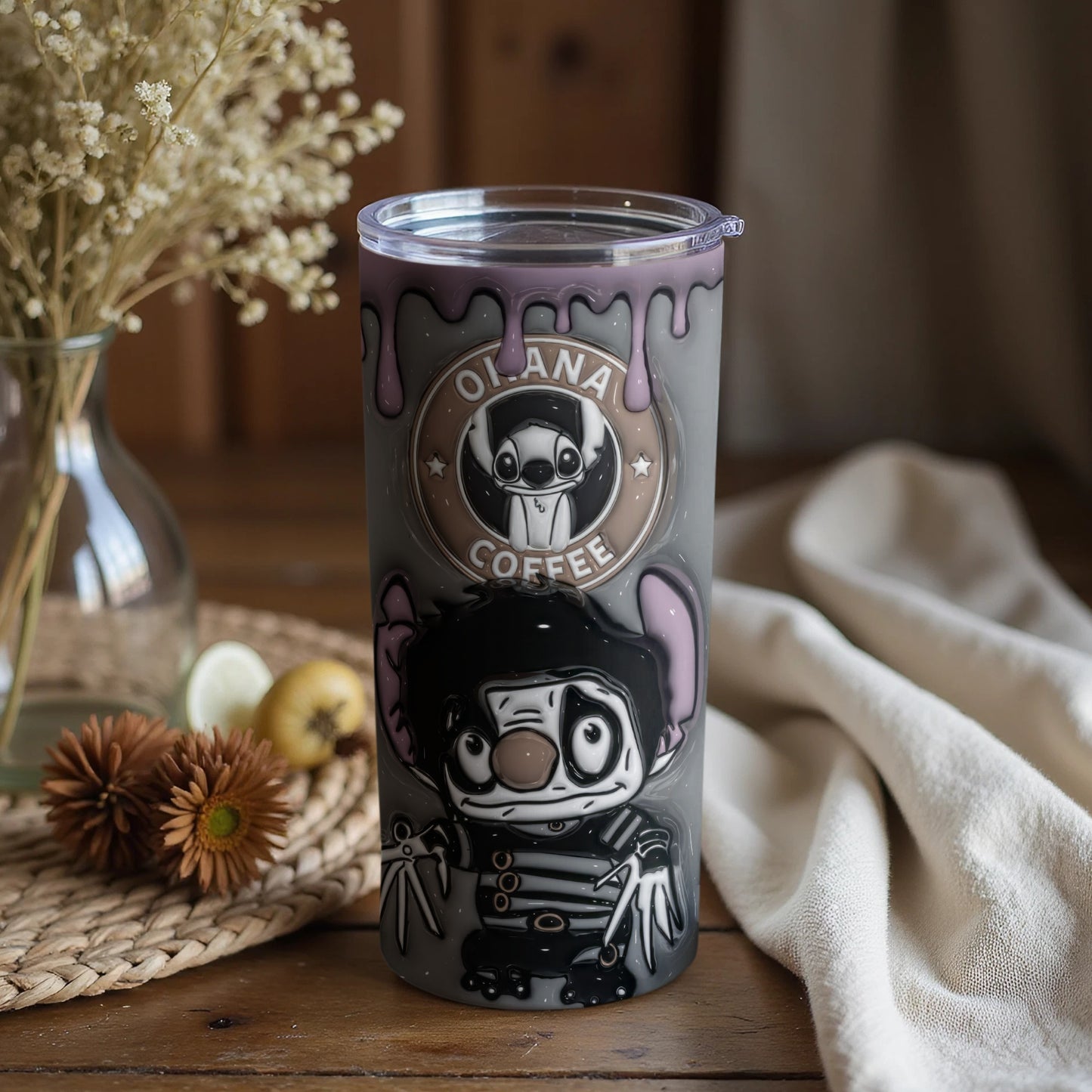 Unique Gothic Alien Goth Coffee Theme Tumbler Cup