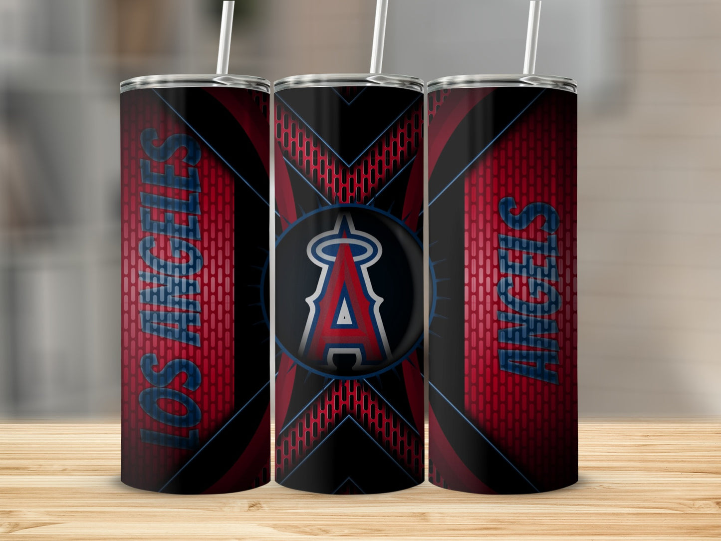 Los Angeles Angels Pattern Emblem Sports Team Tumblers