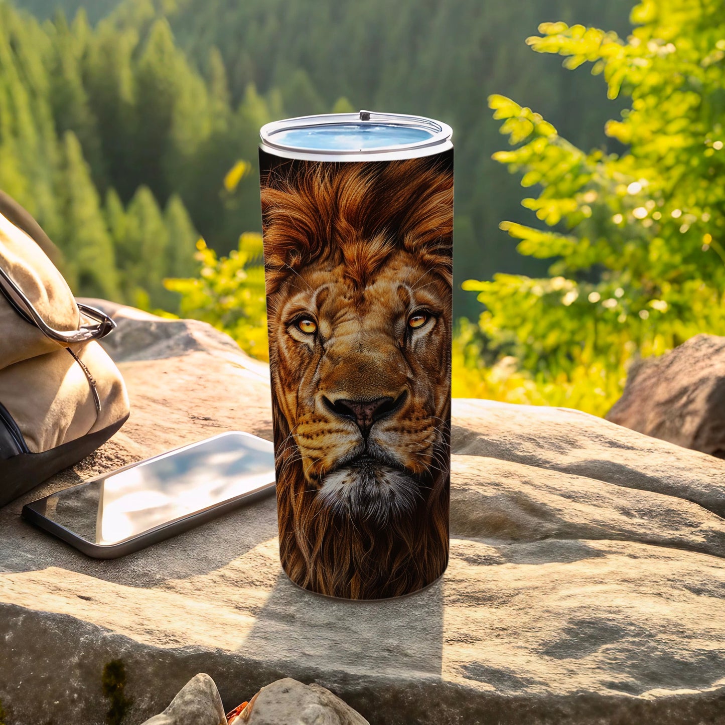 Majestic Lion Face Design Insulated Travel Cup product type
Lion Tumbler, Lion Face Mug, Wildlife Print, Animal Kingdom, Insulated Cup, Travel Drinkware, Majestic Lion, Fierce Animal, Safari Vibes, Outdoor Essentials, Nature Inspired, King of Jungle, Detailed Lion Art, Golden Eyed Lion, Wild Cat Design, Adventure Tumbler, Portable Hydration, Unique Gift Idea, Power Animal, Roaring Design