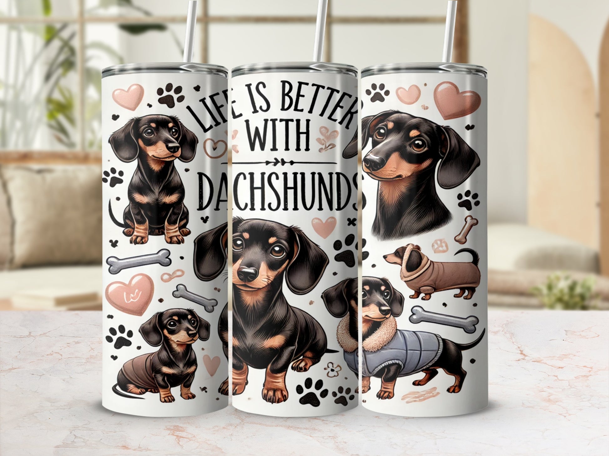 Life Is Better With Dachshunds Tumbler Cup