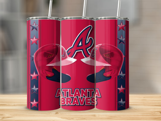 Atlanta Braves Helmets Stars Logo Premium Design Tumblers