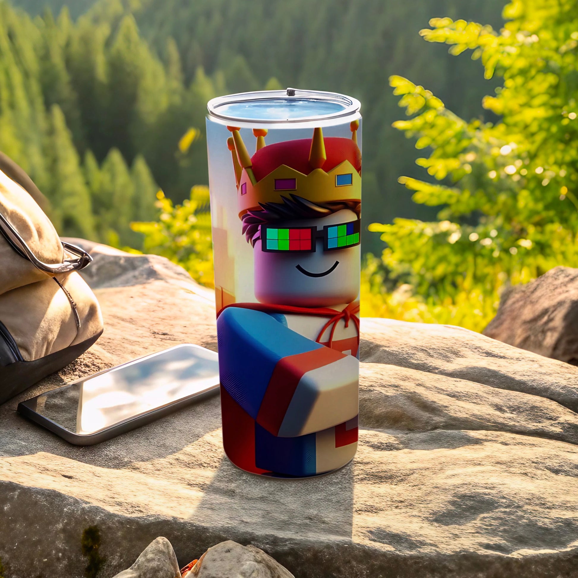 Fun King Character Design Insulated Water Bottle
