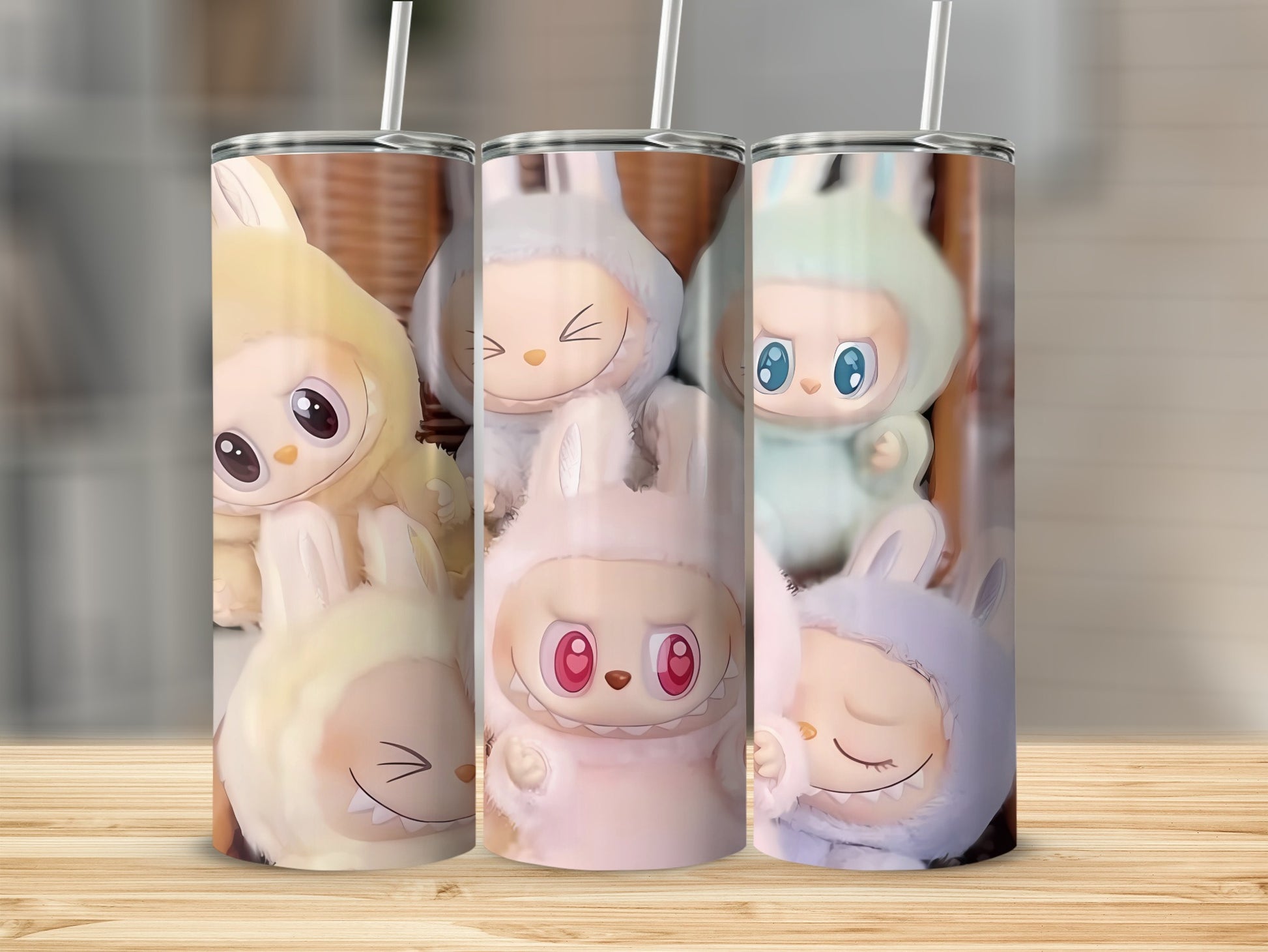 Cute Bunny Character Design Stainless Steel Tumbler