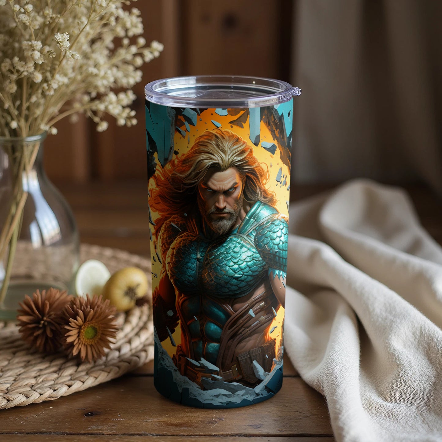Fantasy Mythical Hero Themed Drinkware Tumbler
