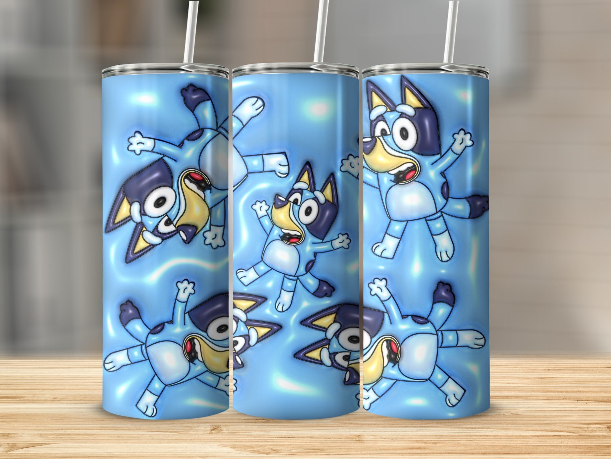 Cute Cartoon Character Design Blue Tumbler product