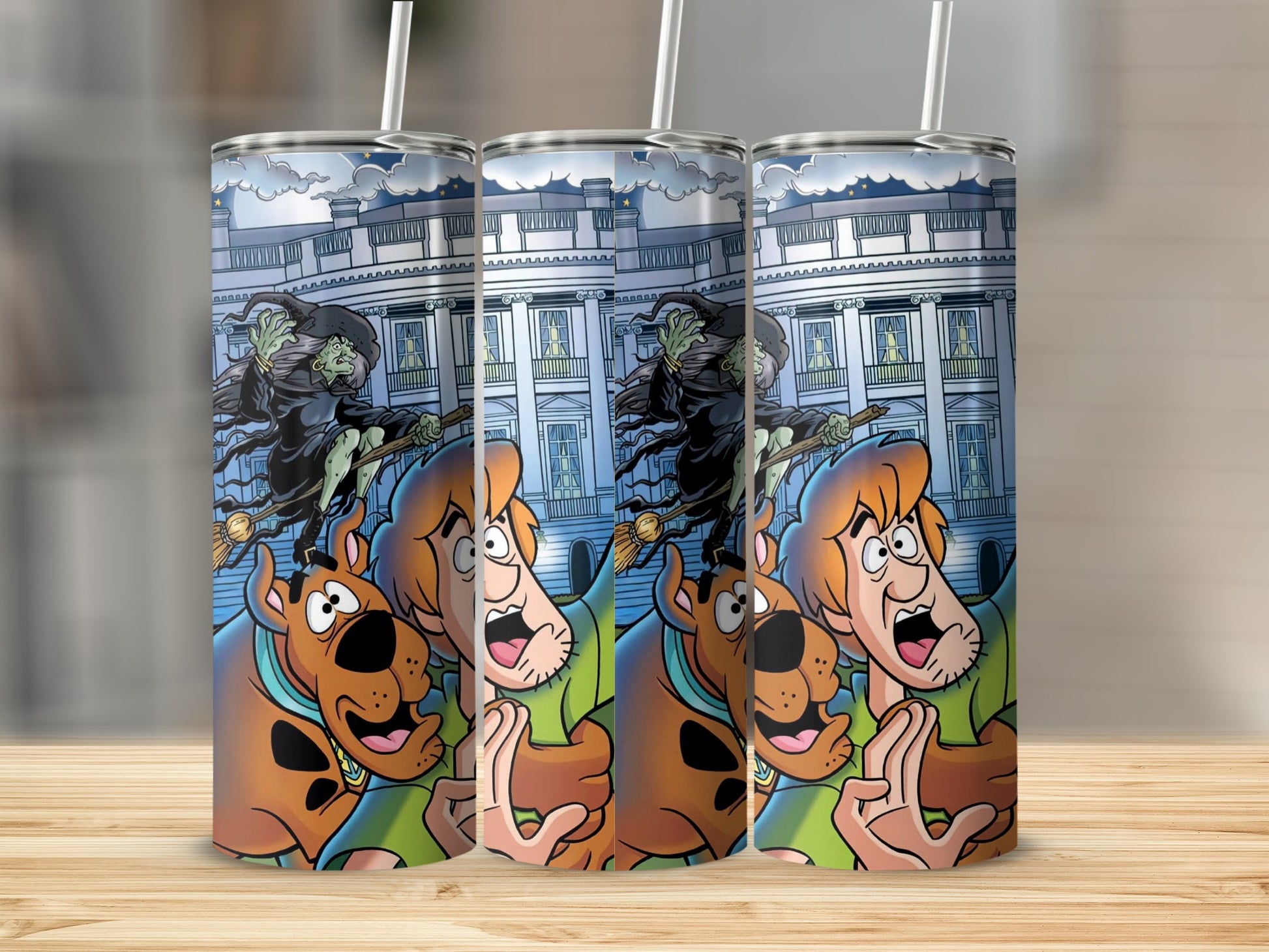 Scooby-Doo Shaggy Haunted House Scene Tumbler