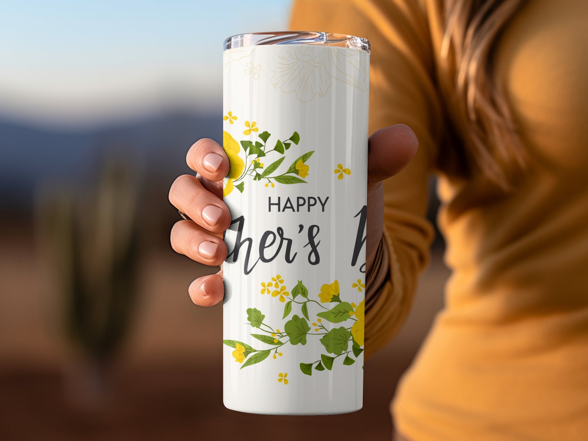 Happy Mother's Day Floral Tumbler Gift Cup