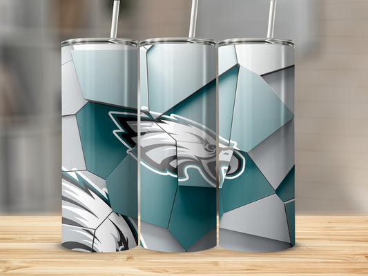 Eagles Logo Geometric Mosaic Design Pattern Style Tumblers